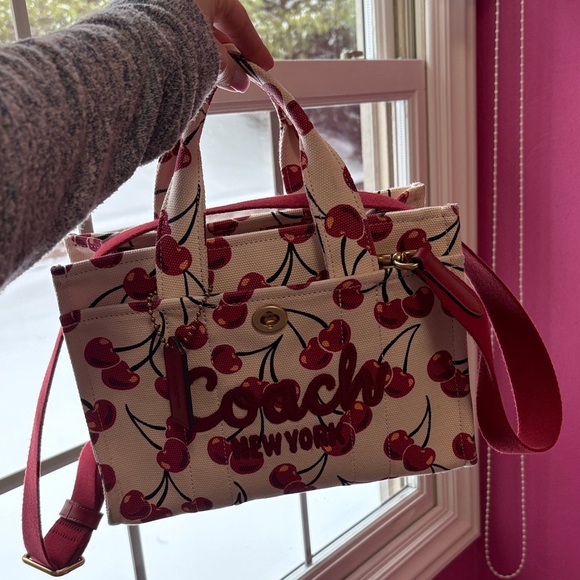 Coach Cherry Patterned Canvas Tote - Picture 2 of 12